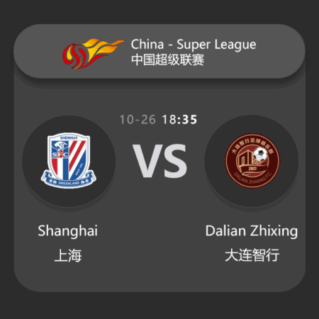 ​Shanghai vs Dalian Zhixing: Super League Match Preview & Analysis​