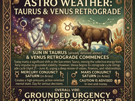 Daily Horoscope for Tuesday, April 21, 2026: Sun in Taurus & Venus Retrograde
