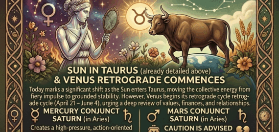 Daily Horoscope for Tuesday, April 21, 2026: Sun in Taurus & Venus Retrograde