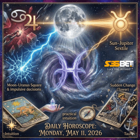 Daily Horoscope for Monday, May 11, 2026: Pisces Moon & Sun-Jupiter Sextile